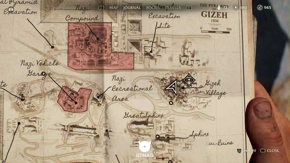 Discovery Note .51: Savage and Sidney، 35 AP - مکان های Collectibleهای Gizeh در Indiana Jones and the Great Circle