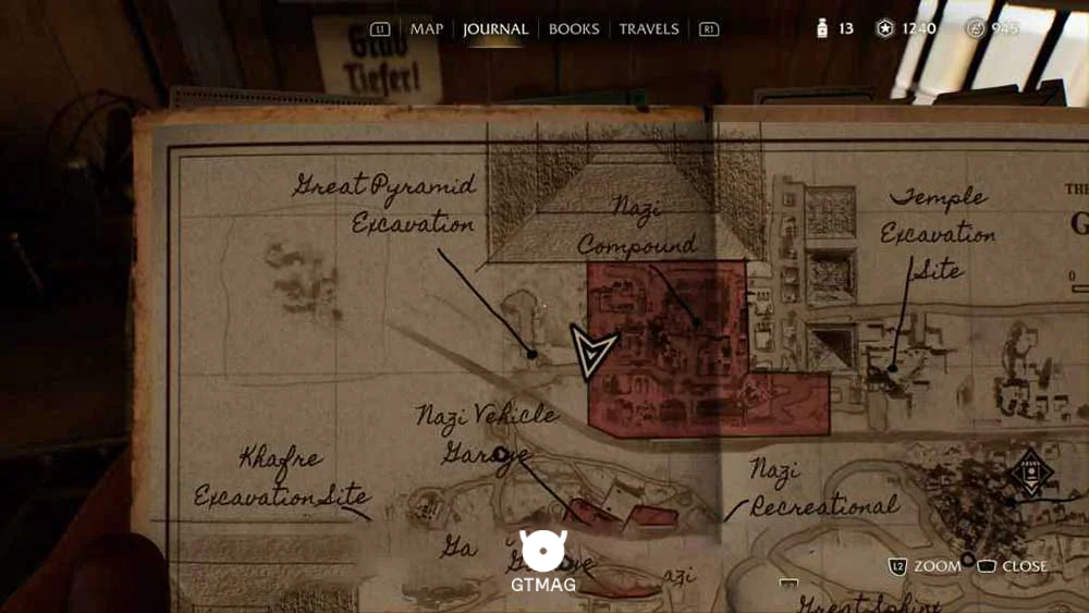 Adventure Book .18: Pitcher، Requires 325 AP - مکان های Collectibleهای Gizeh در Indiana Jones and the Great Circle