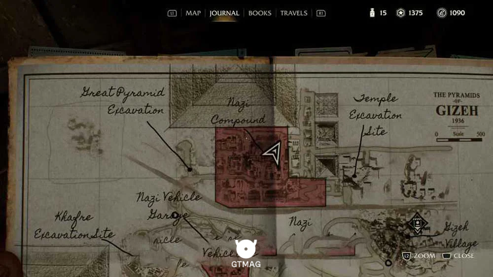 Ancient Relic .4: Nazi Compound، 80 AP - مکان های Collectibleهای Gizeh در Indiana Jones and the Great Circle