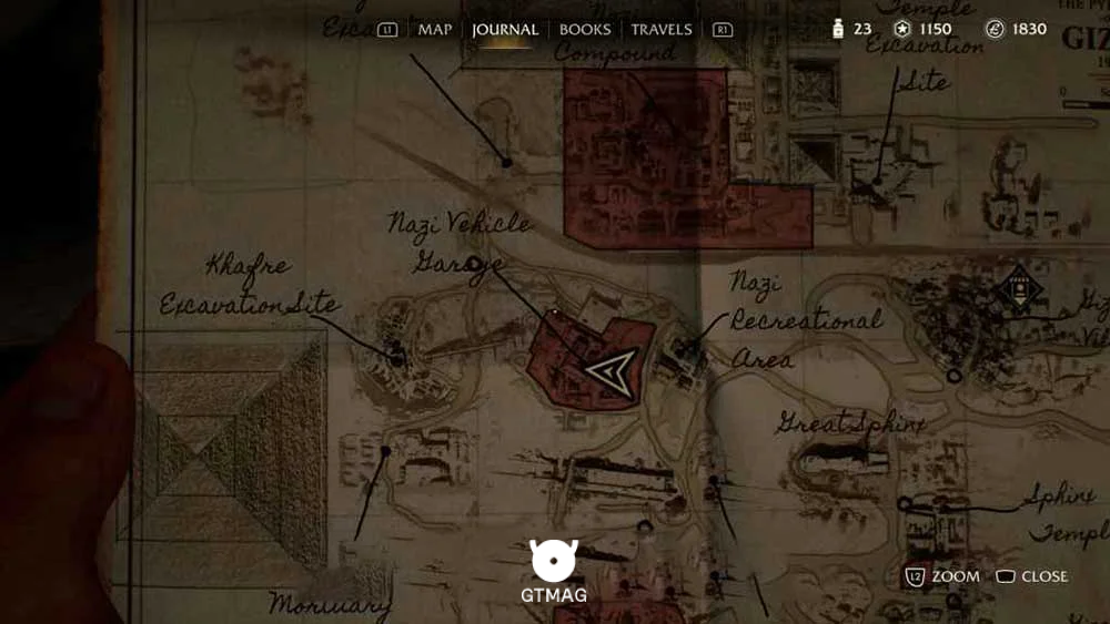 Adventure Book .20: Block Head، Requires 400 AP - مکان های Collectibleهای Gizeh در Indiana Jones and the Great Circle