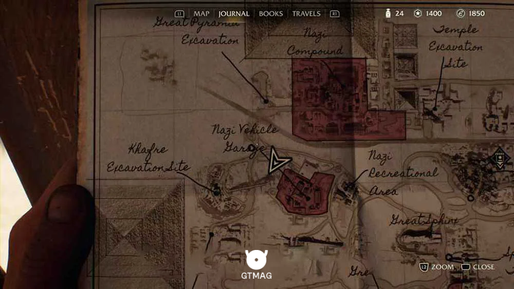 Discovery Note .59: Code Note، 25 AP - مکان های Collectibleهای Gizeh در Indiana Jones and the Great Circle