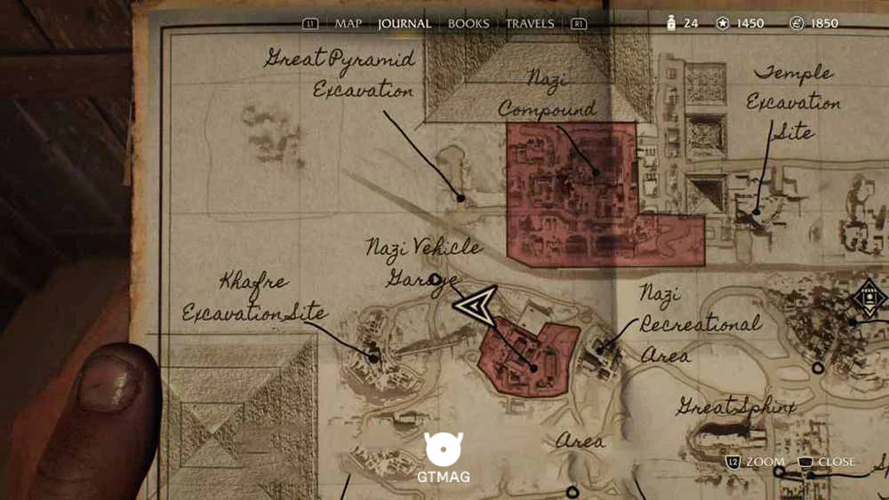 Discovery Note .60: Winning Hand، 25 AP - مکان های Collectibleهای Gizeh در Indiana Jones and the Great Circle
