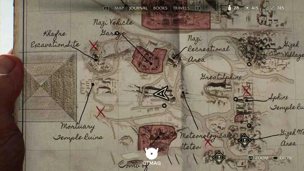 Medicine Bottle .14: Ancient Road - مکان های Collectibleهای Gizeh در Indiana Jones and the Great Circle
