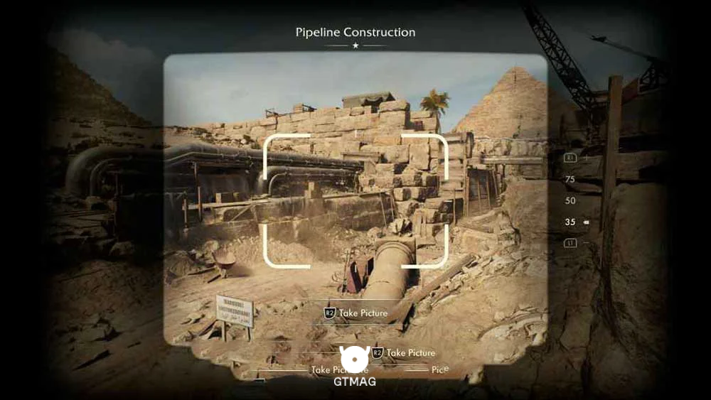 Discovery Note .64: Pipeline Construction، 25 AP - مکان های Collectibleهای Gizeh در Indiana Jones and the Great Circle