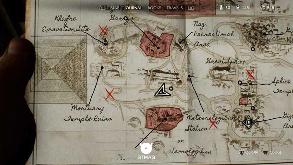 Discovery Note .65: Numeral Basics، 25 AP - مکان های Collectibleهای Gizeh در Indiana Jones and the Great Circle