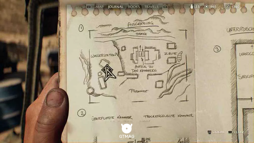 Discovery Note .69: Horror Tales .2، 25 AP - مکان های Collectibleهای Gizeh در Indiana Jones and the Great Circle