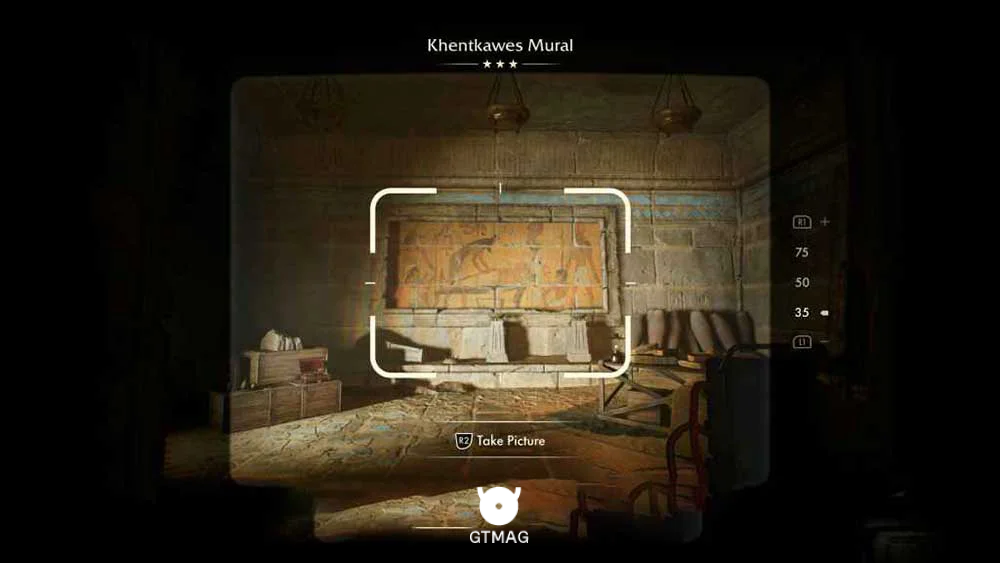 Discovery Note .73: Khentkawes Mural، 45 AP - مکان های Collectibleهای Gizeh در Indiana Jones and the Great Circle