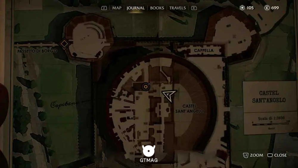 Mystery Note .2: Angel Courtyard Map - مکان های Collectibleهای Vatican در Indiana Jones and the Great Circle