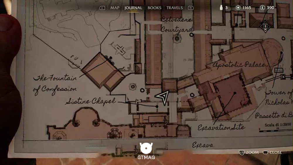 Medicine Bottle .5: Borgia Courtyard Rooftop - مکان های Collectibleهای Vatican در Indiana Jones and the Great Circle