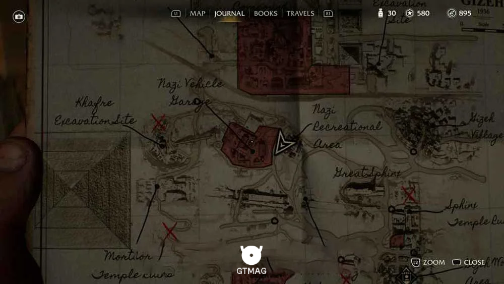 Discovery Note .75: Poker Tent، 35 AP - مکان های Collectibleهای Gizeh در Indiana Jones and the Great Circle