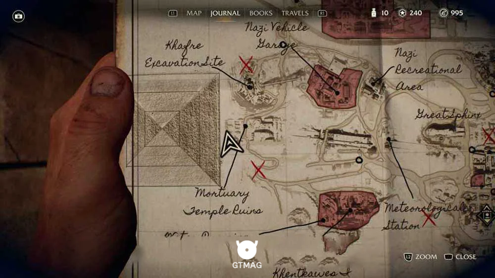 Adventure Note .15: Nephilim Symbol Marking، 45 AP - مکان های Collectibleهای Gizeh در Indiana Jones and the Great Circle