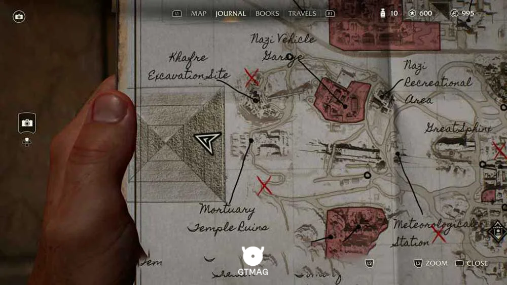 Adventure Note .22: Al haht sheram، 45 AP - مکان های Collectibleهای Gizeh در Indiana Jones and the Great Circle