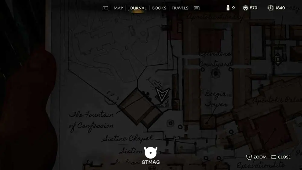Adventure Book .12: Sawbones - مکان های Collectibleهای Vatican در Indiana Jones and the Great Circle