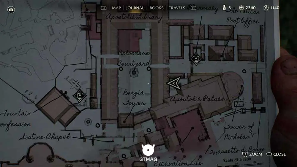Mystery Note .19: Orange Cat - مکان های Collectibleهای Vatican در Indiana Jones and the Great Circle