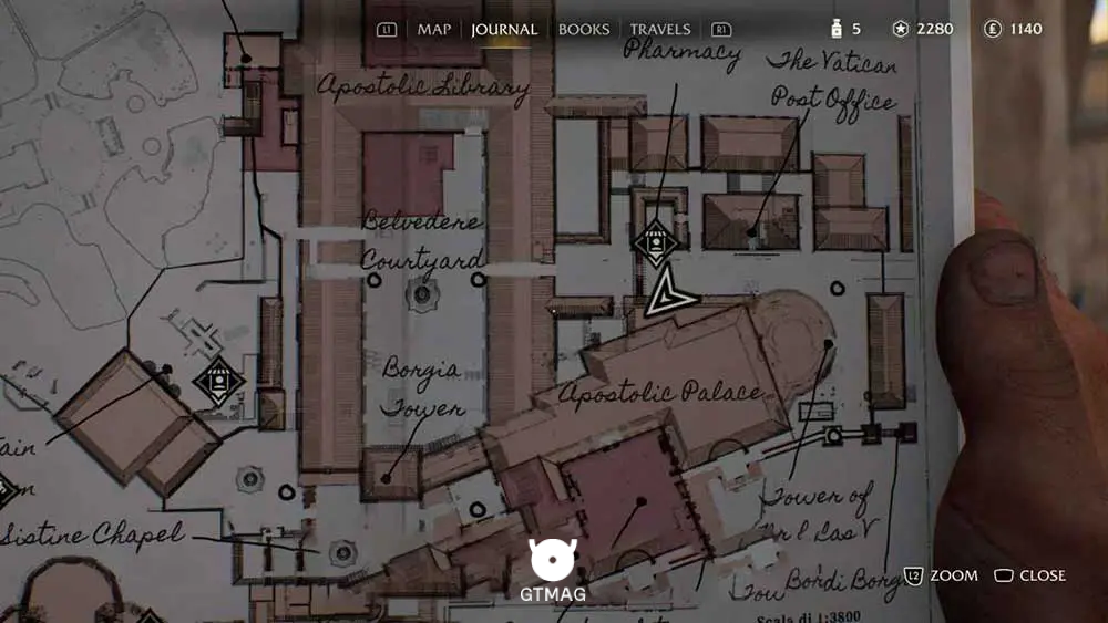 Mystery Note .20: White Cat - مکان های Collectibleهای Vatican در Indiana Jones and the Great Circle