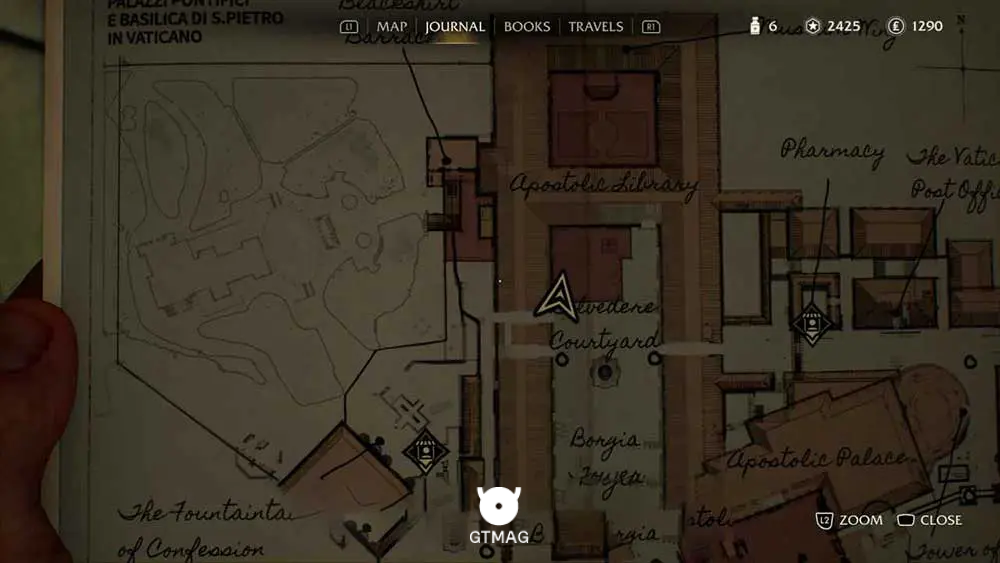 Adventure Book .22: Brawler II - مکان های Collectibleهای Vatican در Indiana Jones and the Great Circle