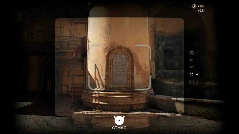 Adventure Note .22: Left Tower Inscription - مکان های Collectibleهای Vatican در Indiana Jones and the Great Circle