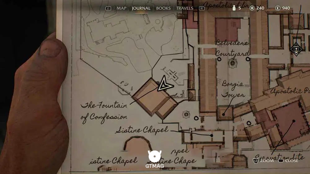 Adventure Note .28: Ark of Bullrushes Rotations - مکان های Collectibleهای Vatican در Indiana Jones and the Great Circle
