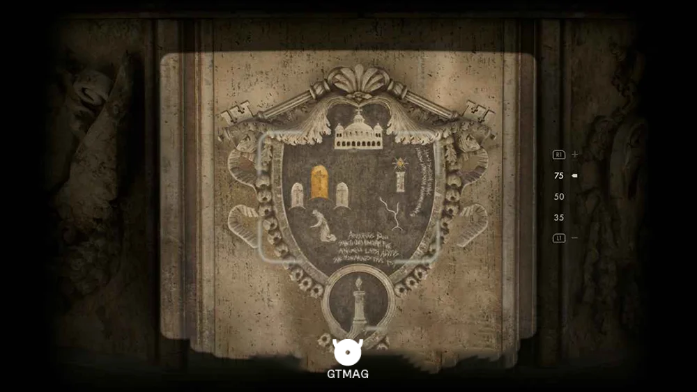 10. Belvedere Courtyard Inscription - راهنمای ماموریت The Secret of Giants در Indiana Jones and the Great Circle