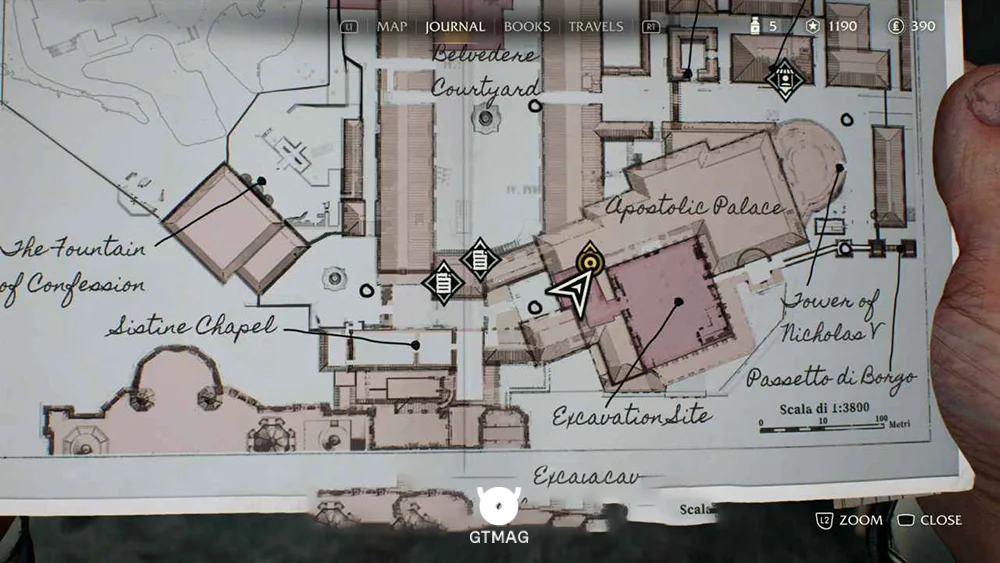 Medicine Bottle .7: Apostolic Palace Entrance - راهنمای ماموریت A Nun in Trouble در Indiana Jones and the Great Circle