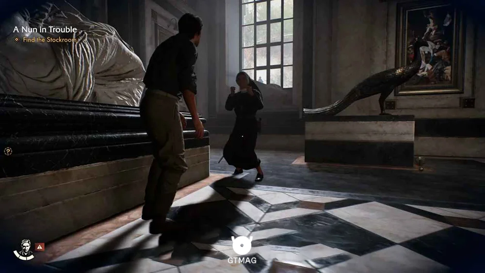 FIND THE STOCKROOM - راهنمای ماموریت A Nun in Trouble در Indiana Jones and the Great Circle