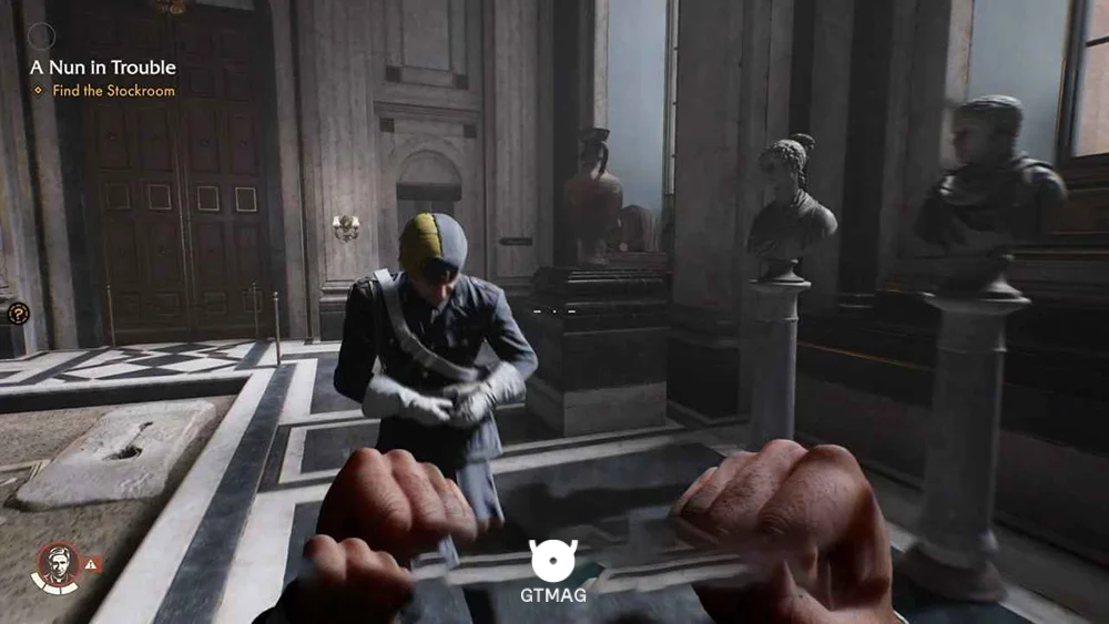 FIND THE STOCKROOM - راهنمای ماموریت A Nun in Trouble در Indiana Jones and the Great Circle