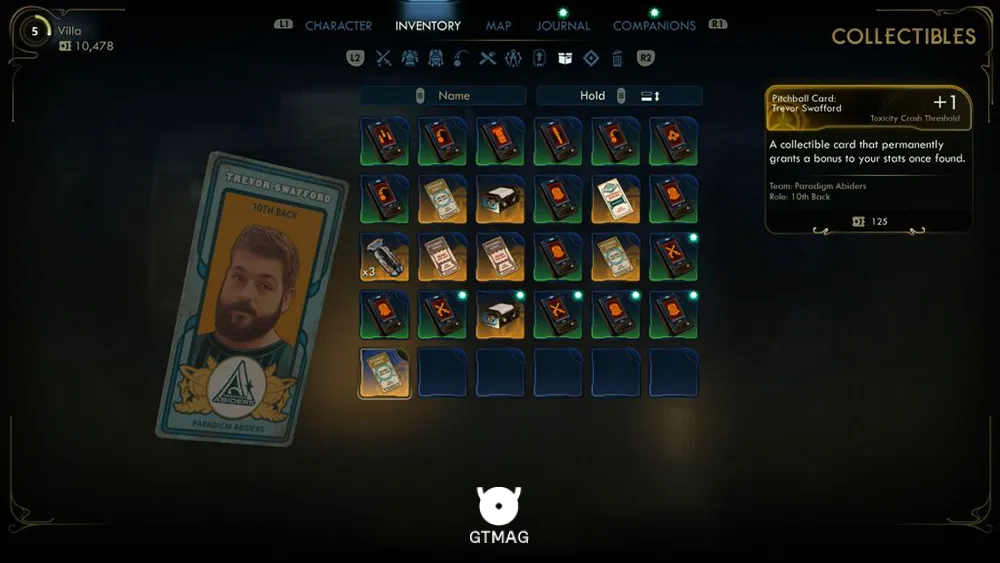 6. Pitchball Card: Trevor Swafford - تمام موقعیت کارتهای Pitchball و Tossball در The Outer Worlds 2