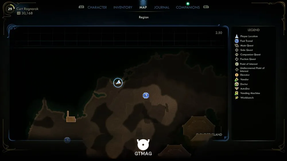 8. Tossball Card: Tyson Christensen / Deluca Mascot - تمام موقعیت کارتهای Pitchball و Tossball در The Outer Worlds 2