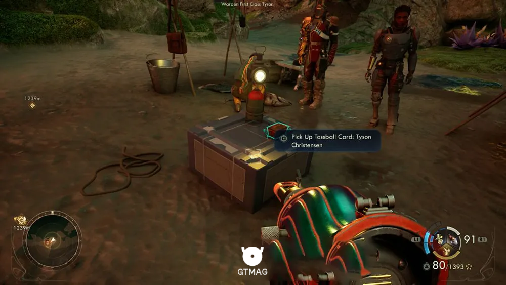 8. Tossball Card: Tyson Christensen / Deluca Mascot - تمام موقعیت کارتهای Pitchball و Tossball در The Outer Worlds 2