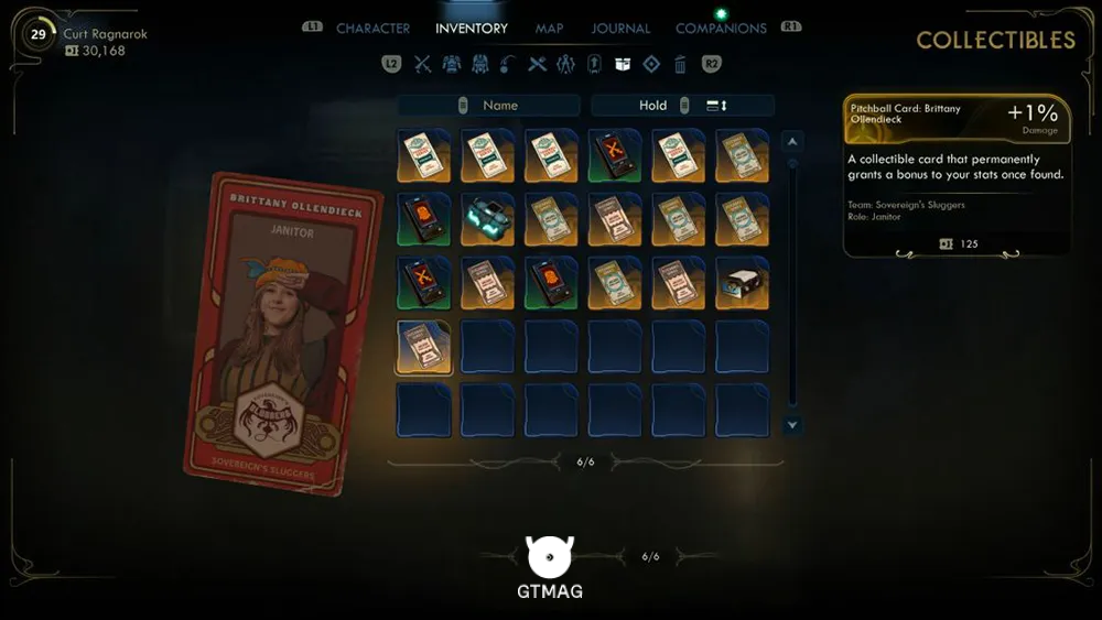 9. Pitchball Card: Brittany Ollendieck - تمام موقعیت کارتهای Pitchball و Tossball در The Outer Worlds 2