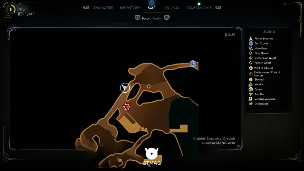 11. Pitchball Card: Sam Gould - تمام موقعیت کارتهای Pitchball و Tossball در The Outer Worlds 2