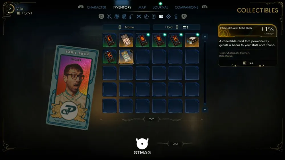 13. Pitchball Card: Sahil Shah - تمام موقعیت کارتهای Pitchball و Tossball در The Outer Worlds 2