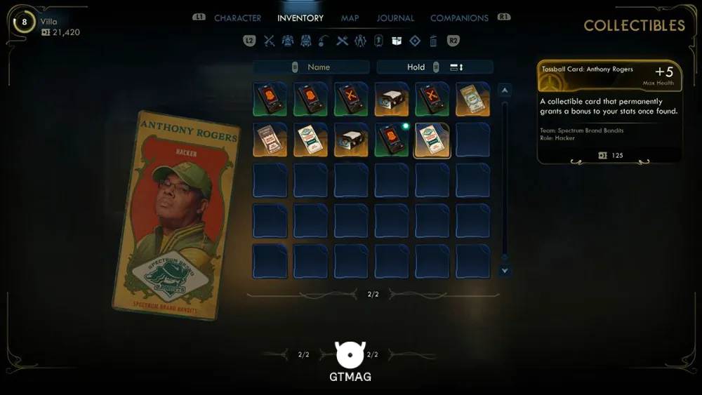 17. Tossball Card: Anthony Rogers - تمام موقعیت کارتهای Pitchball و Tossball در The Outer Worlds 2