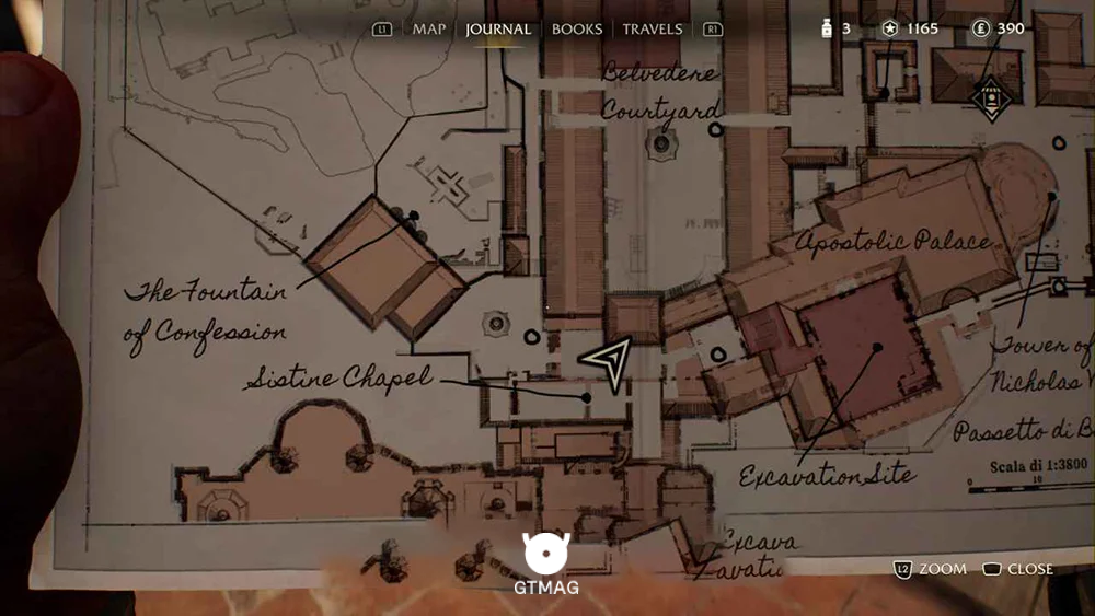 Medicine Bottle .5: Borgia Courtyard Rooftop - راهنمای ماموریت A Savage Discovery در Indiana Jones and the Great Circle