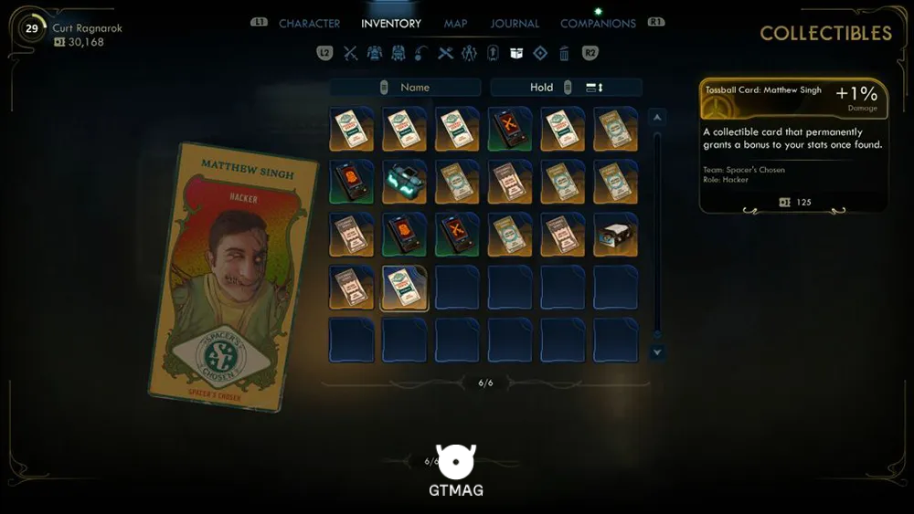 25. Tossball Card: Matthew Singh - تمام موقعیت کارتهای Pitchball و Tossball در The Outer Worlds 2