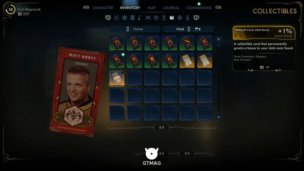 29. Pitchball Card: Matt Booty - تمام موقعیت کارتهای Pitchball و Tossball در The Outer Worlds 2