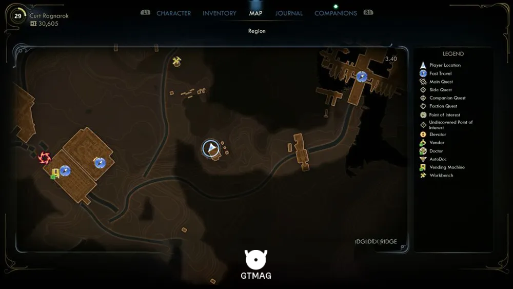 32. Tossball Card: Julius Thompson - تمام موقعیت کارتهای Pitchball و Tossball در The Outer Worlds 2