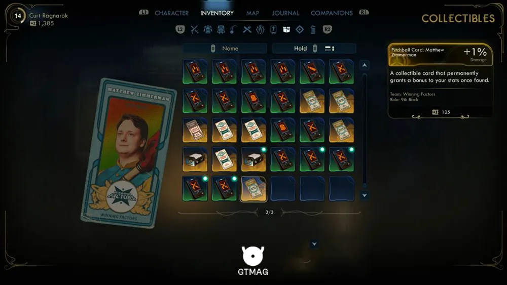 36. Pitchball Card: Matthew Zimmerman - تمام موقعیت کارتهای Pitchball و Tossball در The Outer Worlds 2