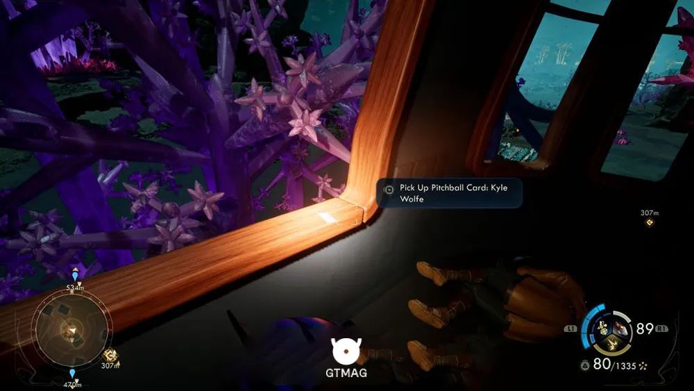 39. Pitchball Card: Kyle Wolfe - تمام موقعیت کارتهای Pitchball و Tossball در The Outer Worlds 2