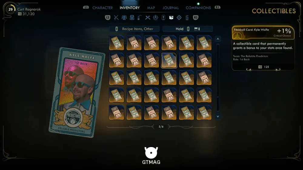 39. Pitchball Card: Kyle Wolfe - تمام موقعیت کارتهای Pitchball و Tossball در The Outer Worlds 2