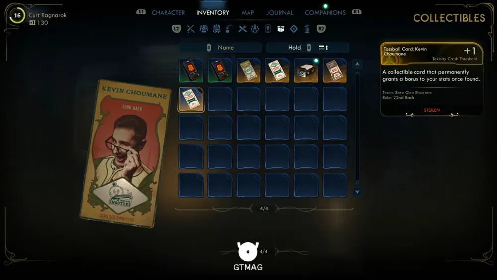 47. Tossball Card: Kevin Choumane - تمام موقعیت کارتهای Pitchball و Tossball در The Outer Worlds 2