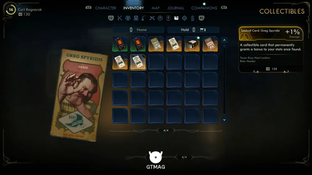 48. Tossball Card: Greg Spyridis - تمام موقعیت کارتهای Pitchball و Tossball در The Outer Worlds 2