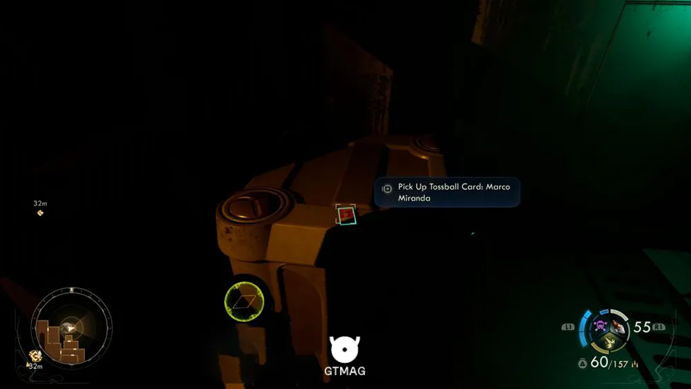 50. Tossball Card: Marco Miranda - تمام موقعیت کارتهای Pitchball و Tossball در The Outer Worlds 2
