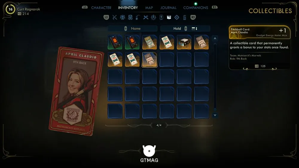 51. Pitchball Card: April Claudio - تمام موقعیت کارتهای Pitchball و Tossball در The Outer Worlds 2