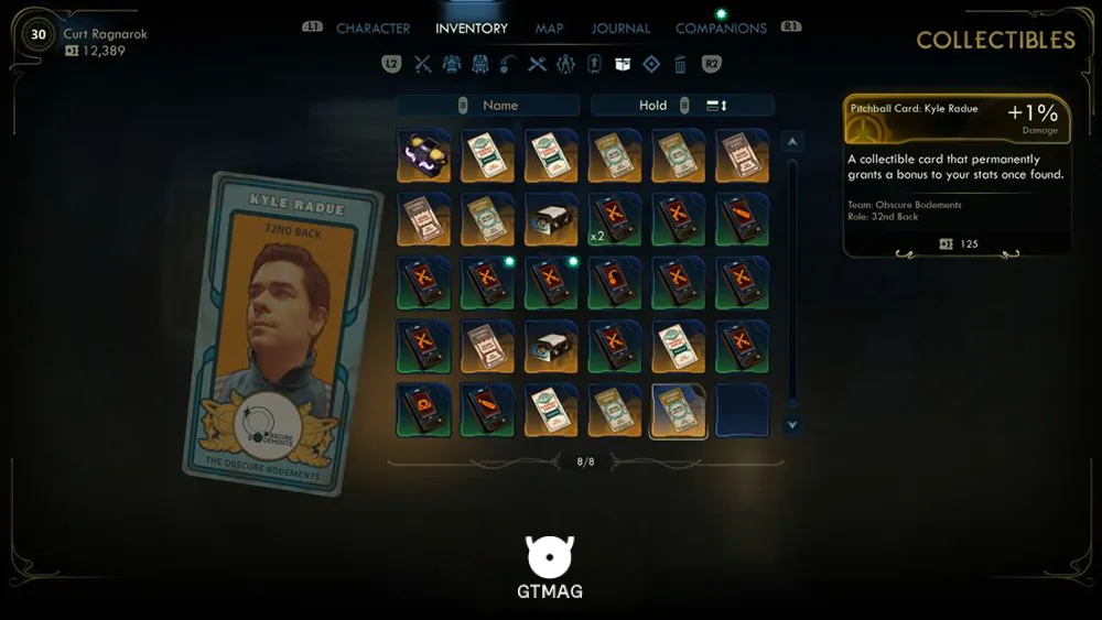52. Pitchball Card: Kyle Radue - تمام موقعیت کارتهای Pitchball و Tossball در The Outer Worlds 2