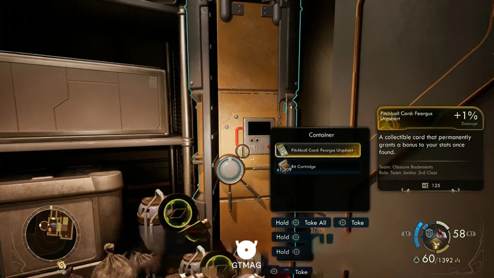 56. Pitchball Card: Feargus Urquhart - تمام موقعیت کارتهای Pitchball و Tossball در The Outer Worlds 2