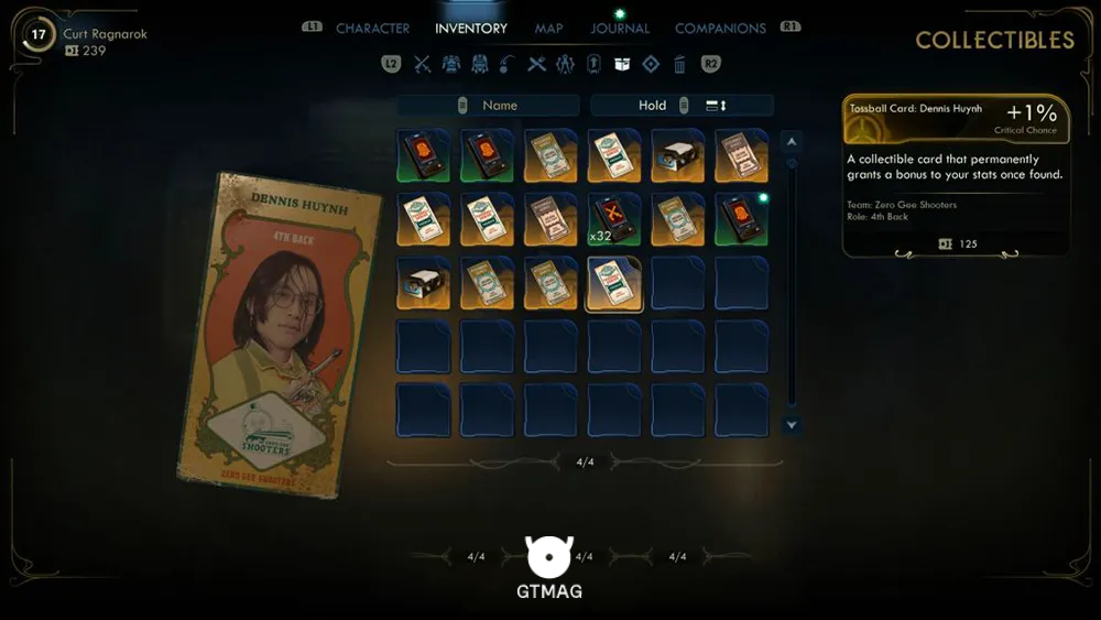 57. Tossball Card: Dennis Huynh - تمام موقعیت کارتهای Pitchball و Tossball در The Outer Worlds 2