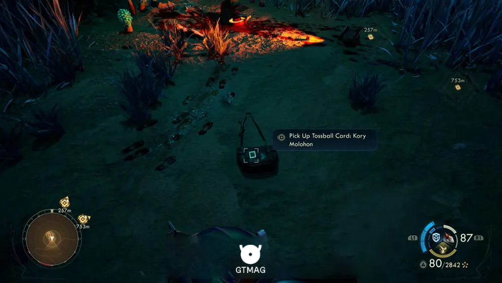 70. Tossball Card: Kory Molohon - تمام موقعیت کارتهای Pitchball و Tossball در The Outer Worlds 2