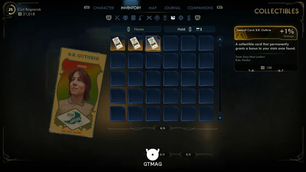 74. Tossball Card: B.R. Guthrie - تمام موقعیت کارتهای Pitchball و Tossball در The Outer Worlds 2