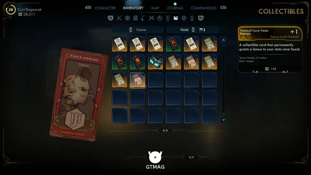 78. Pitchball Card: Paolo Damaso - تمام موقعیت کارتهای Pitchball و Tossball در The Outer Worlds 2